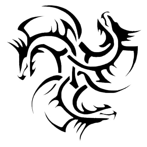 Abstract Dragon Design Stencil for Painting – Reusable Plastic, 5.5x5.5 Inch, Ideal for Crafts stencil photo 2