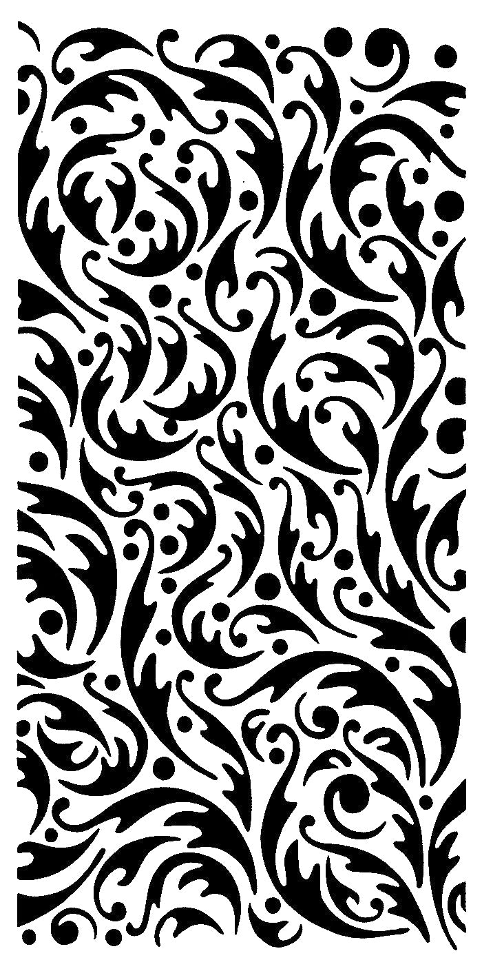 Floral Shapes With Swirling Curves And stencil photo 7