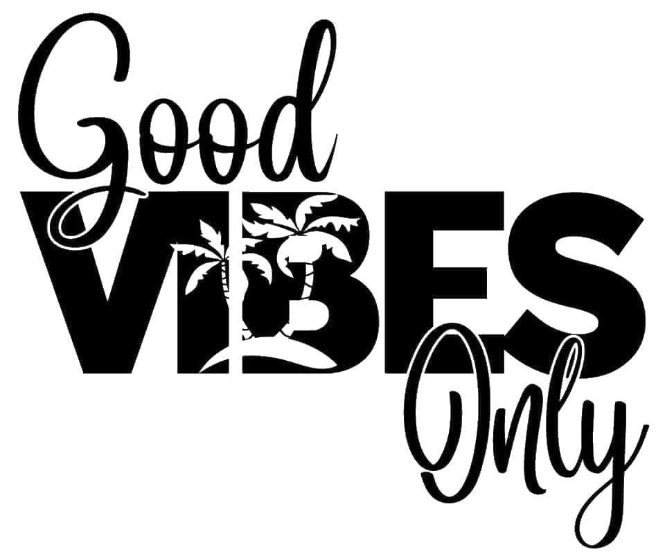 Reading Good Vibes Only With Palm stencil photo 7