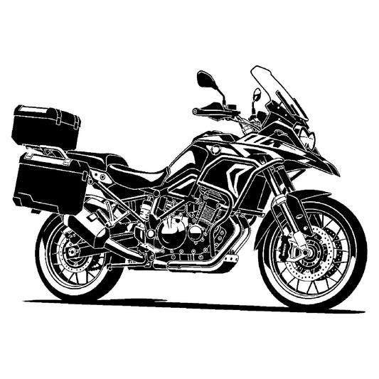 Adventure Touring Motorcycle Stencil for Art, Home Decor, DIY Crafts, Unique Gifts Template