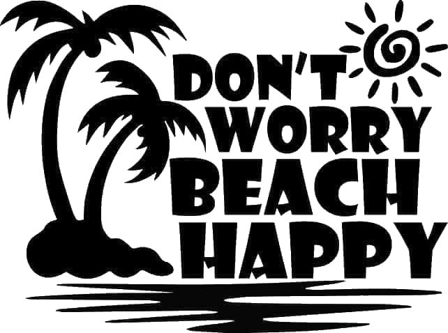 Includes Don Worry Beach Happy Palm stencil photo 7