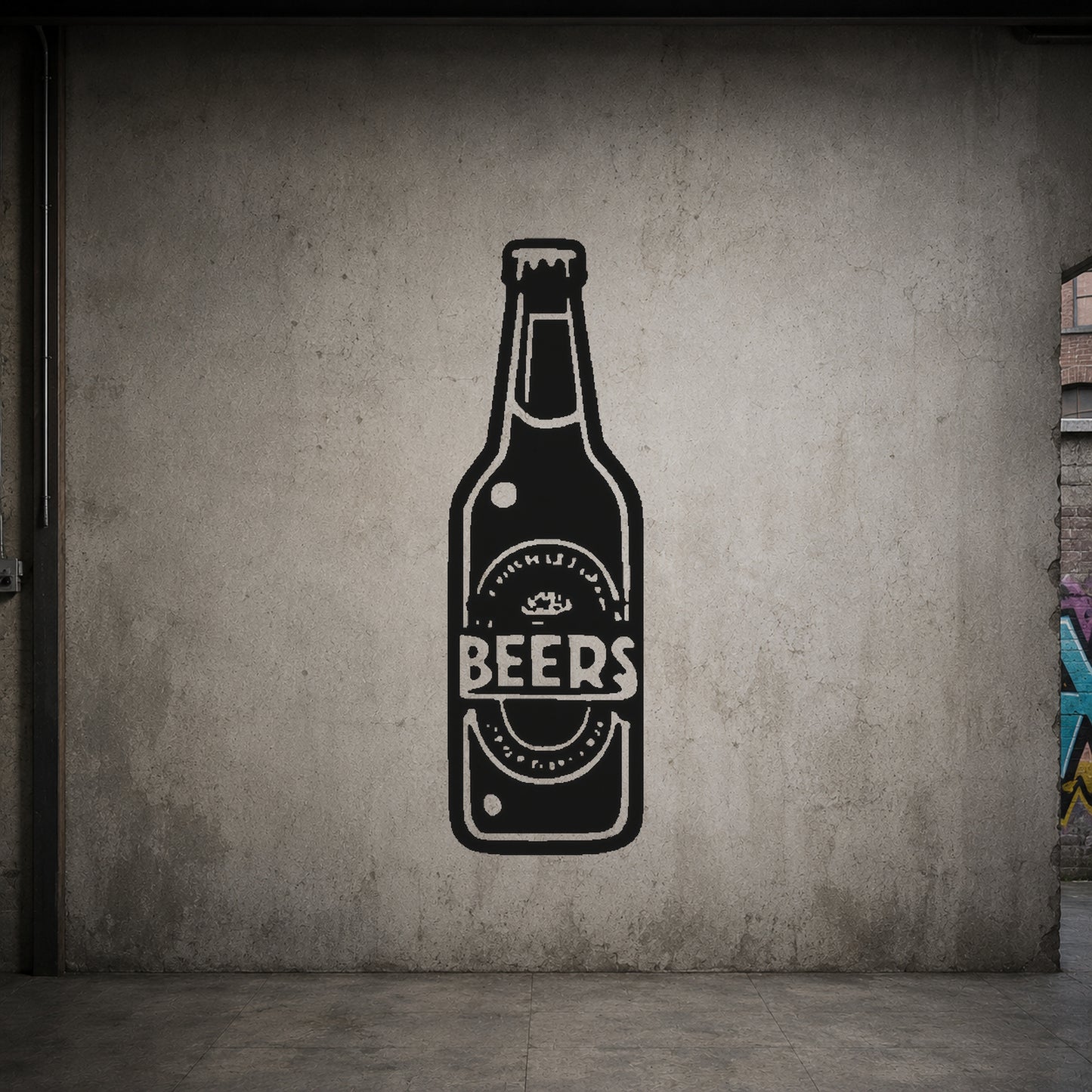 Part 92 Bottle Label Reading Beers Typography Reusable Mylar Stencil for DIY Crafts Template