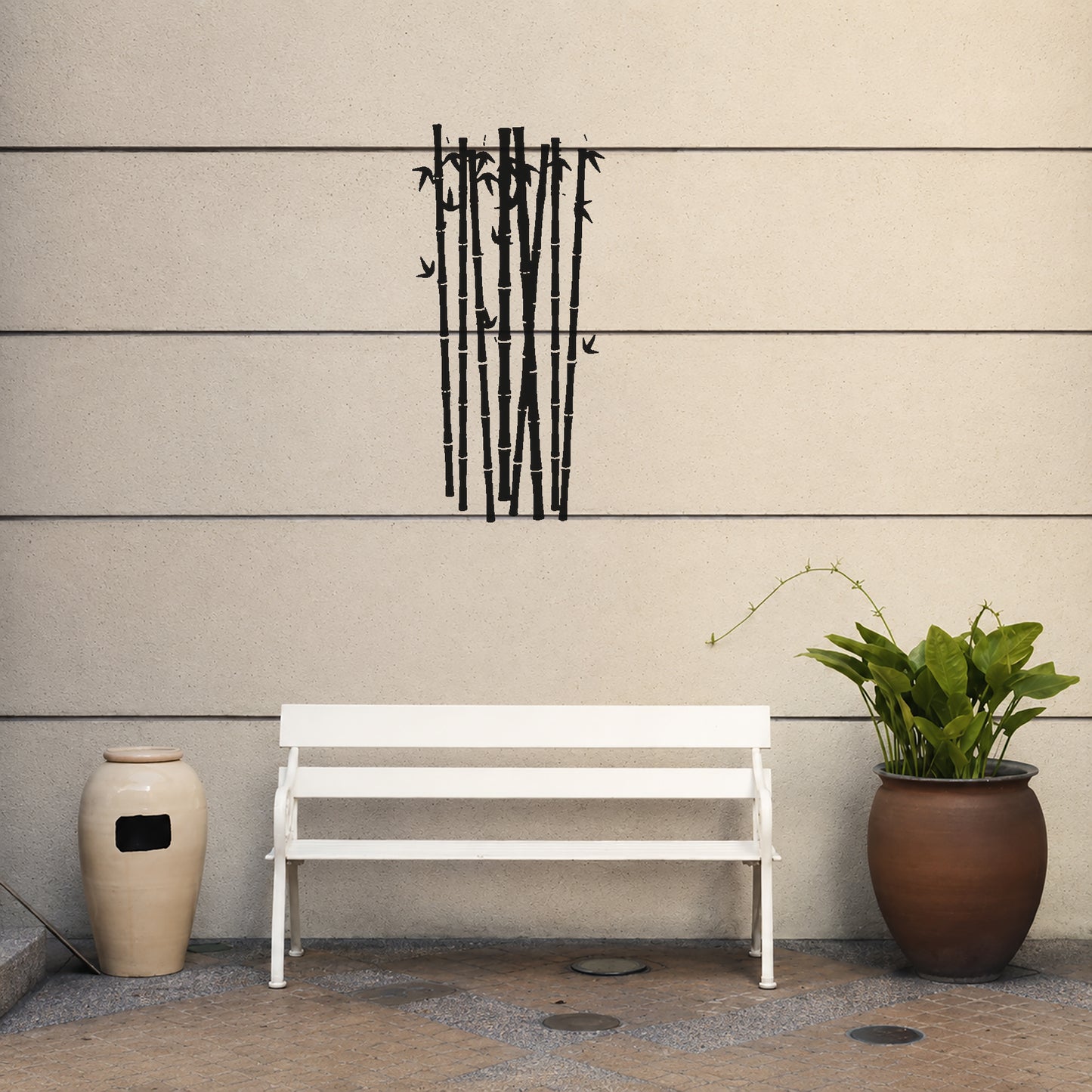 Bamboo Stalks with Leaves Reusable Mylar Stencil for Art & DIY Home Decor Template