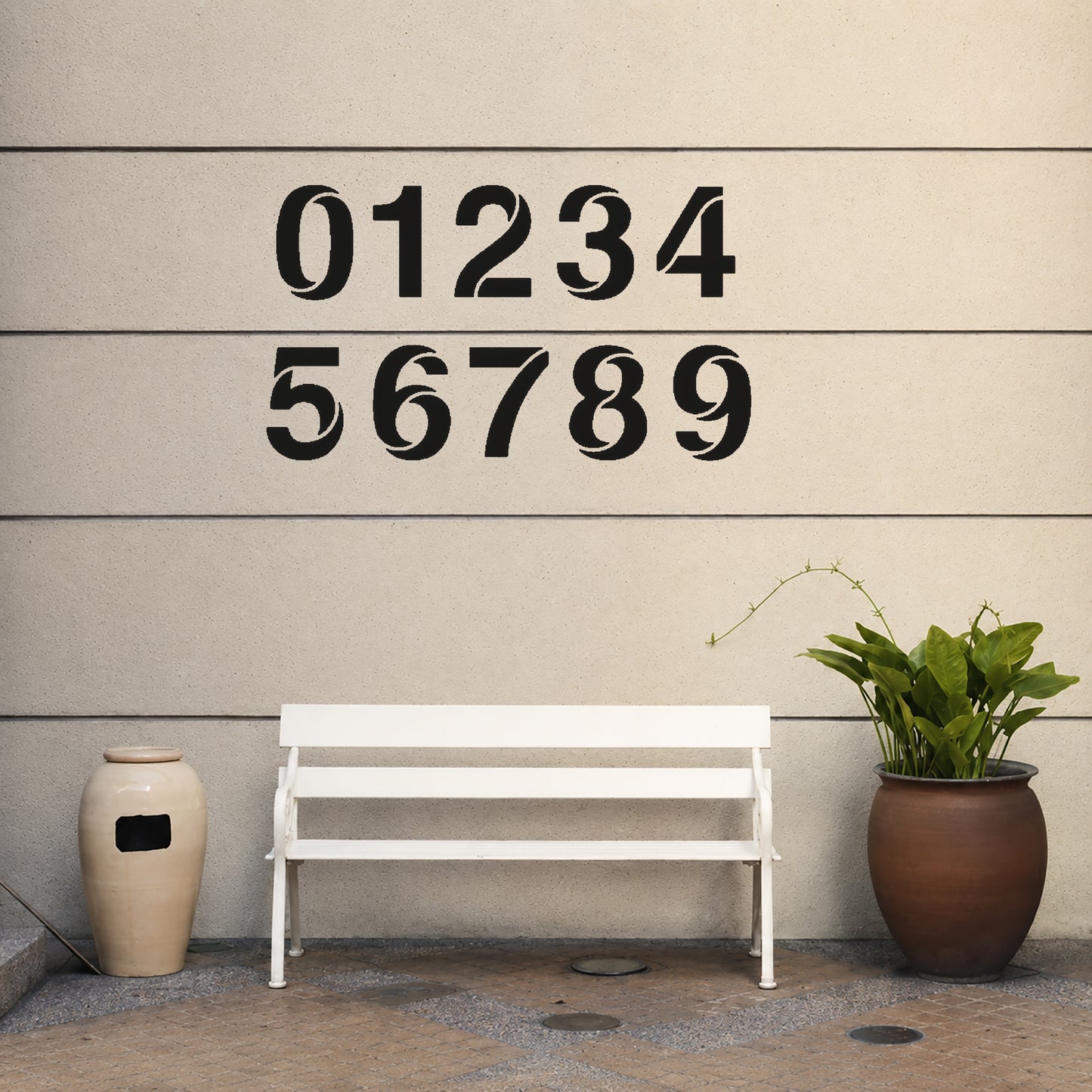 Bold Font Numbers Stencil 0-9 for Art, Home Decor, DIY Crafts, Unique Gifts Template