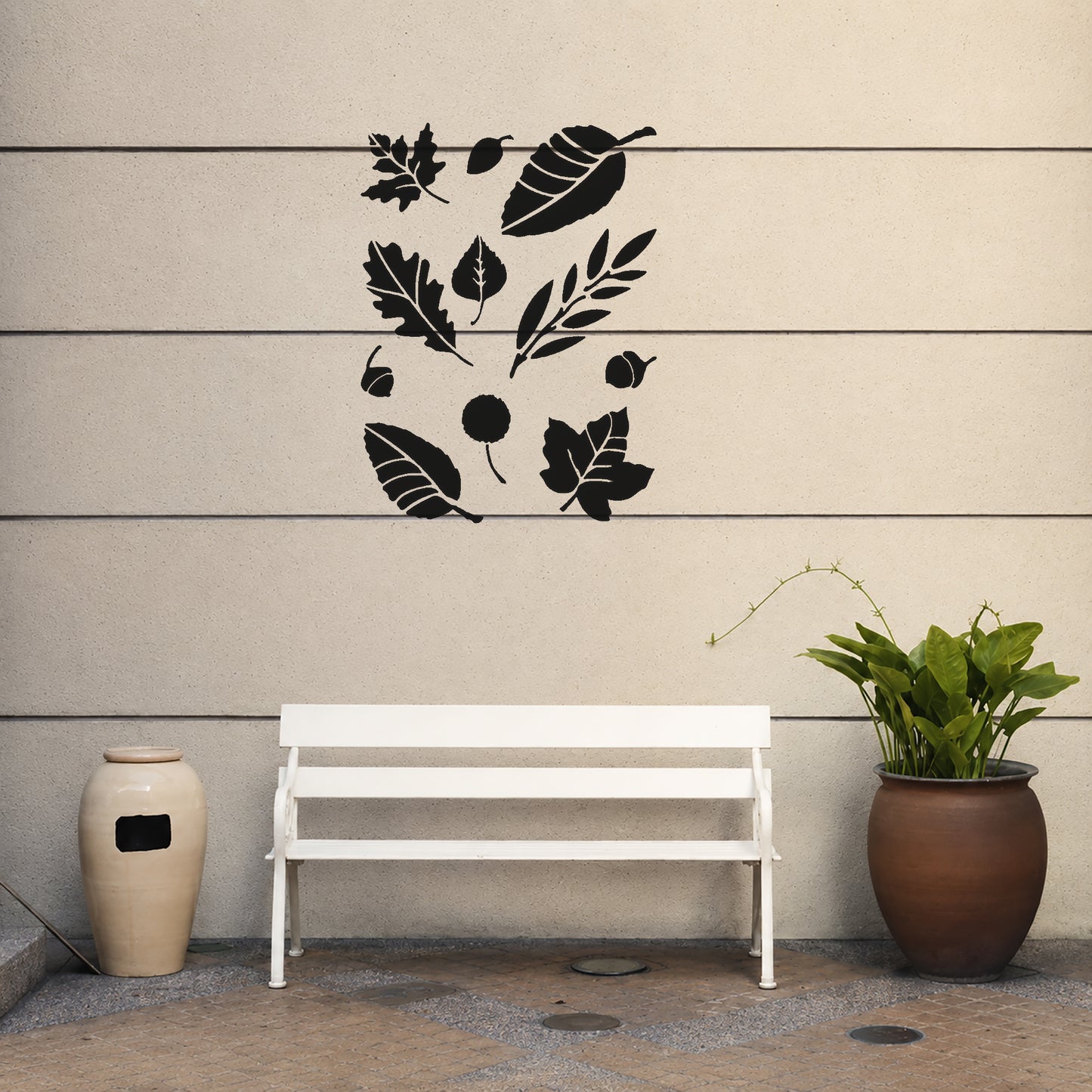 Various Leaf Shapes and Acorns Reusable Mylar Stencil for Art and DIY Crafts Template
