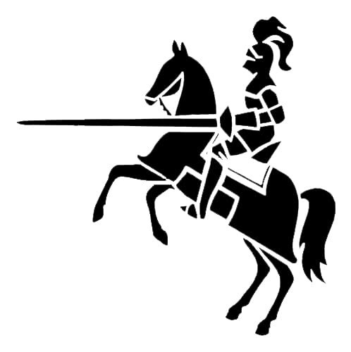 Stencil Brave Knight, Plastic Reusable 5.5" L x 5.5" W Ideal for DIY Crafts, Scrapbooking stencil photo 2