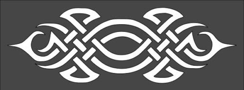 Stencil Celtic line, Plastic Reusable, 3 x 8 inch reusable Mylar wall painting stencil