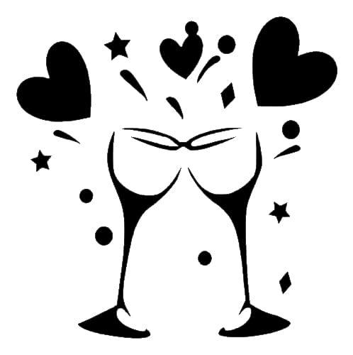 Party Glass Heart Stencil for Painting - Reusable 5.5x5.5 Inch Plastic Craft Template stencil photo 2