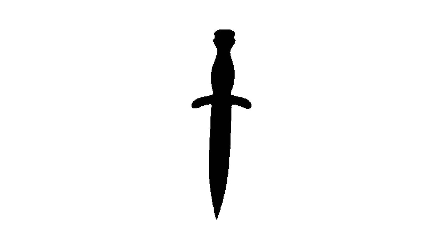 Dagger Stencil, Reusable, Precision-Cut Mylar, 4-Inch, Ideal for Gothic Crafts and Halloween reusable Mylar wall painting stencil