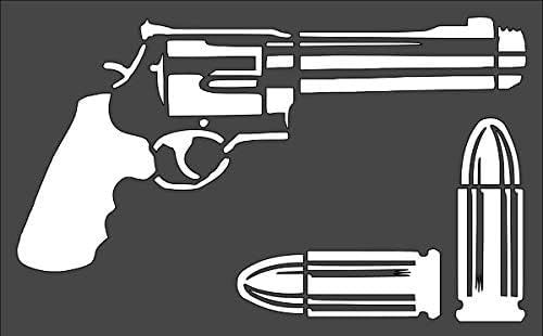 Reusable Stencil - Gun Bullets Logo, 5x8 Inches, Arts and Crafts Material for Scrapbooking reusable Mylar wall painting stencil