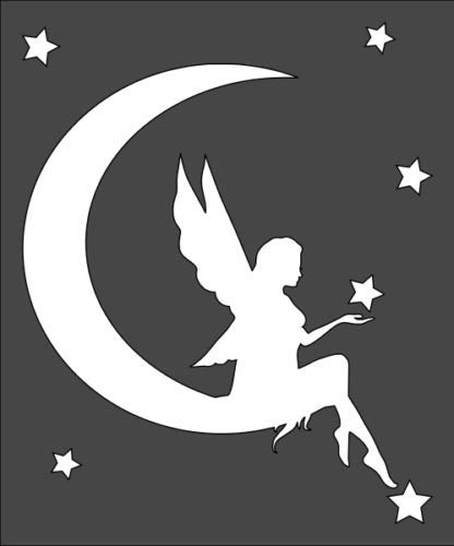 Stencil Fairy, Plastic Reusable, 5 x 6 inch reusable Mylar wall painting stencil