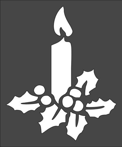 Stencil Candle, Plastic Reusable, 5 x 6 inch reusable Mylar wall painting stencil