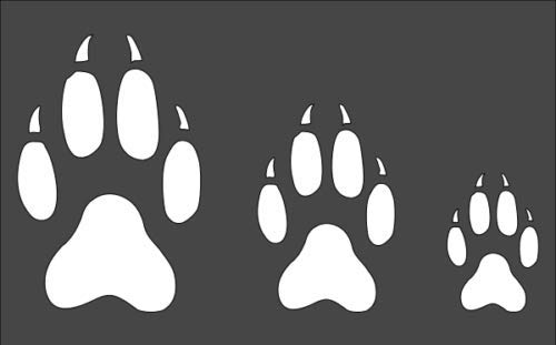 Stencil Wolf Print, Plastic Reusable, 8 x 10 in reusable Mylar wall painting stencil