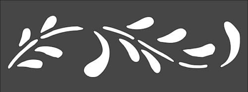 Stencil Leaf Border, Plastic Reusable, 8 x 10 in reusable Mylar wall painting stencil