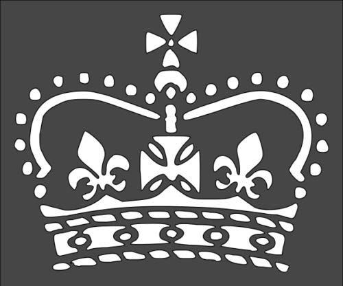 Stencil Crown, Plastic Reusable, 8 x 10 in reusable Mylar wall painting stencil