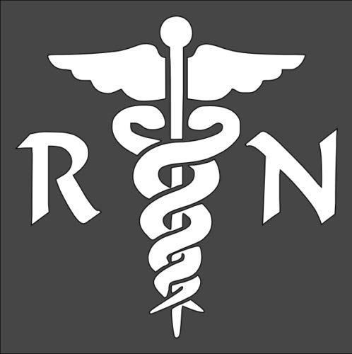 Stencil RN Sign, Plastic Reusable, 5 x 5 Inch reusable Mylar wall painting stencil