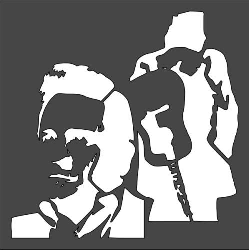 Stencil American Singer and Composer, Plastic Reusable, 5.5 x 5.5 inch reusable Mylar wall painting stencil