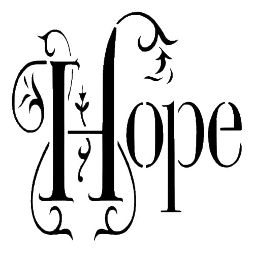 Hope Sign Stencil for Painting, Plastic Reusable 5.5" L x 5.5" W – Ideal for DIY Crafts, Home Decor stencil photo 2
