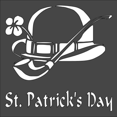 Stencil St.Patrick's Day, Plastic Reusable, 5.5 x 5.5 inch reusable Mylar wall painting stencil