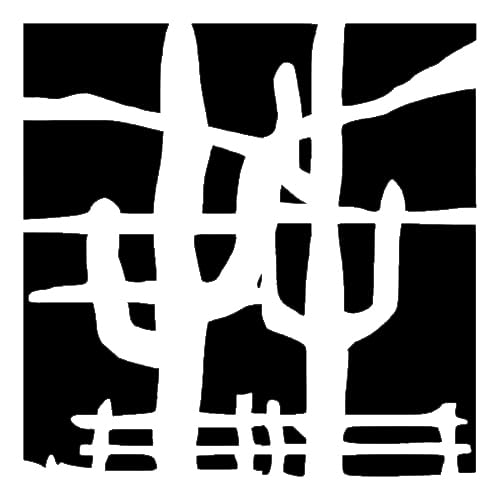 Cactus Fence Stencil for Painting - Reusable Plastic 5.5"x5.5" - Ideal for Crafts, Home Décor and stencil photo 2