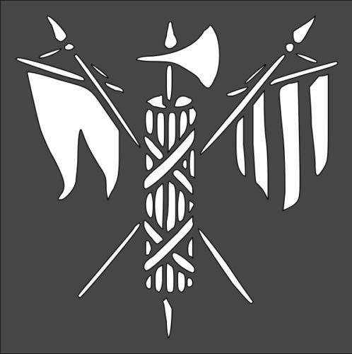 Stencil Viking Sign Flag, Plastic Reusable, 5.5 x 5.5 inch reusable Mylar wall painting stencil