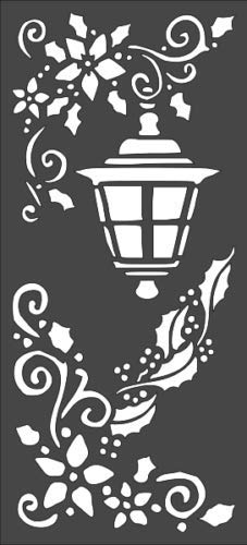 Stencil Christmas Fan Patterns, Plastic Reusable, 5 x 11 inch reusable Mylar wall painting stencil
