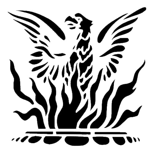 Mythical Creature Stencil for Painting, Plastic Reusable 5.5" x 5.5" - Ideal for Arts and Crafts stencil photo 2
