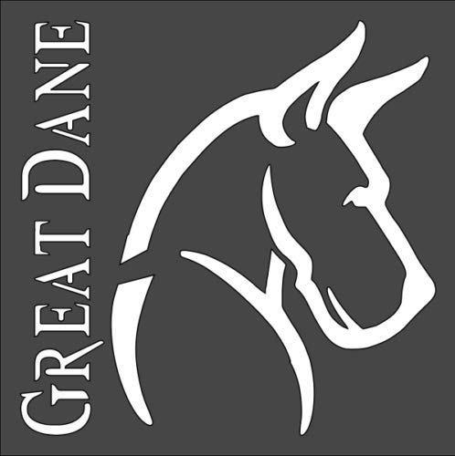 Stencil Dog Dane Sign, Plastic Reusable, 5.5 x 5.5 inch reusable Mylar wall painting stencil