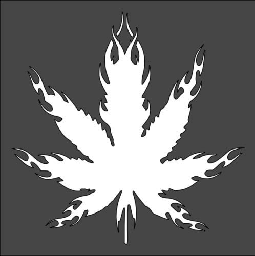 Stencil Leaf Grass, Plastic Reusable, 5.5 x 5.5 inch reusable Mylar wall painting stencil