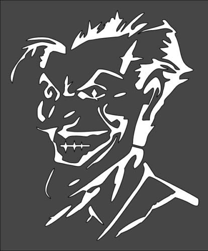 Stencil Joker face, Plastic Reusable, 5 x 6 inch reusable Mylar wall painting stencil
