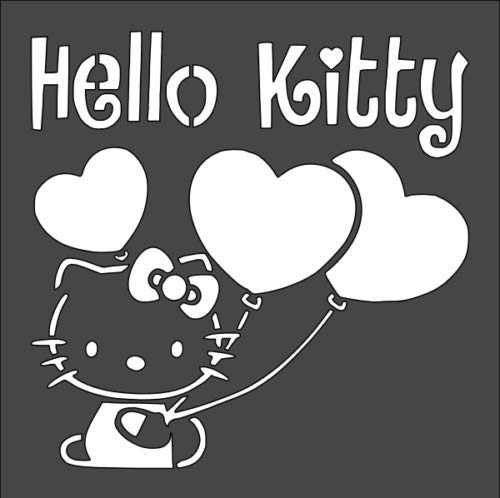 Stencil Hi Cat, Plastic Reusable, 5.5 x 5.5 inch reusable Mylar wall painting stencil