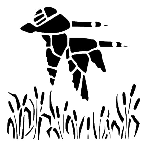 Wild Ducks Fly Stencil for Painting on Walls, Wood, and Canvas - Reusable, 5.5 x 5.5 inches stencil photo 2