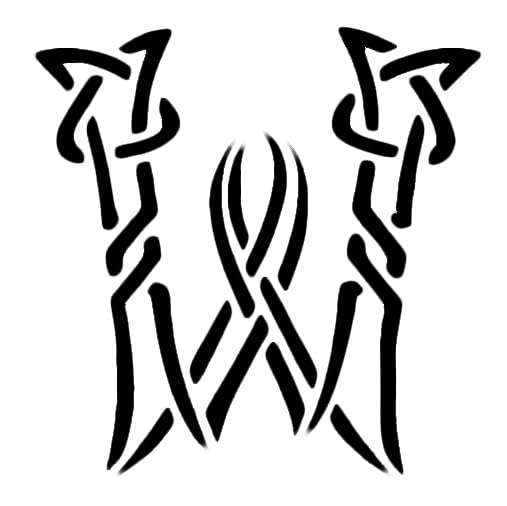 Celtic Initial W Stencil for Painting - Reusable Plastic Template 5.5x5.5 Inch for Crafting stencil photo 2