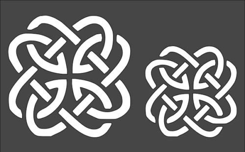 Stencil Celtic Pattern, Plastic Reusable, 5 x 8 inch reusable Mylar wall painting stencil