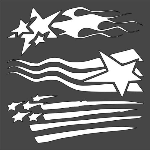 Stencil Flags, Plastic Reusable, 5 x 5 Inch reusable Mylar wall painting stencil