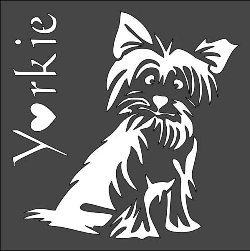 Stencil Shaggy Dog, Plastic Reusable, 5.5 x 5.5 inch reusable Mylar wall painting stencil