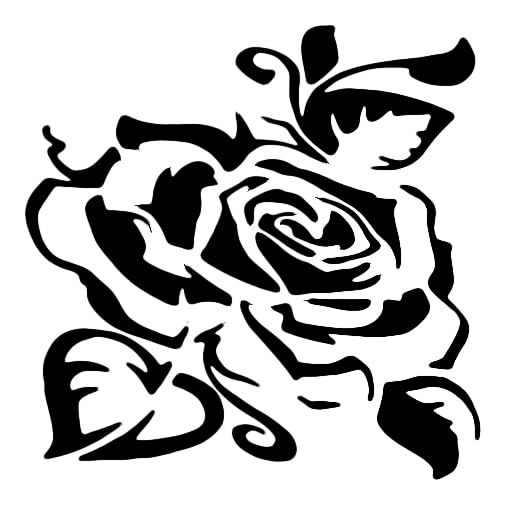 Big Rose Stencil for Painting, Plastic Reusable 5.5x5.5 Inch – Perfect for DIY Crafts, Art stencil photo 2