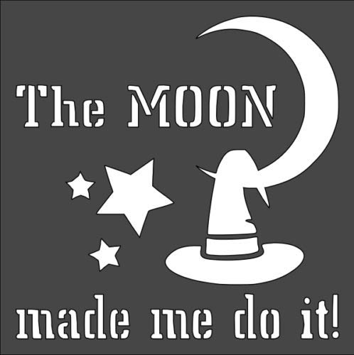 Stencil Moon hat Stars, Plastic Reusable, 5.5 x 5.5 inch reusable Mylar wall painting stencil