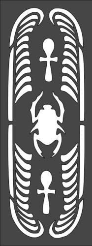 Stencil Egyptian Symbol, Plastic Reusable, 3 x 8 inch reusable Mylar wall painting stencil