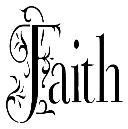 Faith Stencil for Painting, Plastic Reusable 5.5x5.5 inch – Ideal for DIY Crafts, Home Decor, and stencil photo 2