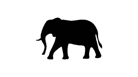 Elephant Stencil, Reusable, Durable Mylar, 4-Inch, Perfect for Wildlife-Themed Crafts and Nursery reusable Mylar wall painting stencil
