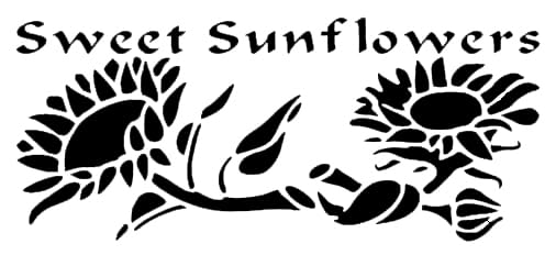 Two Sunflowers Stencil for Painting, Plastic Reusable 11x5 Inch – Ideal for DIY Crafts, Art stencil photo 2