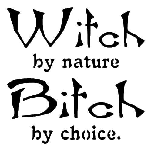 Witch by Nature, Plastic Reusable Stencil for Painting 5.5x5.5 inch – Ideal for Halloween Crafts stencil photo 2