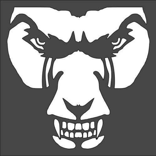Stencil Monster, Plastic Reusable, 5.5 x 5.5 inch reusable Mylar wall painting stencil