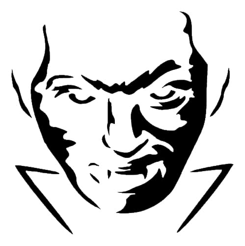 Famous Vampire Stencil for Painting on Walls, Wood, and Canvas - Reusable Plastic, 5.5 x 5.5 inch stencil photo 2