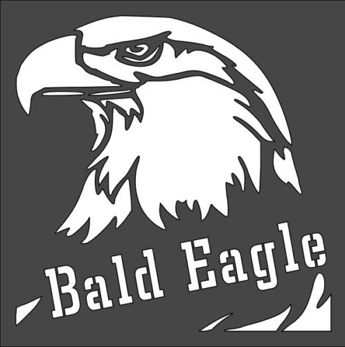Stencil Eagle face, Plastic Reusable, 5.5 x 5.5 inch reusable Mylar wall painting stencil