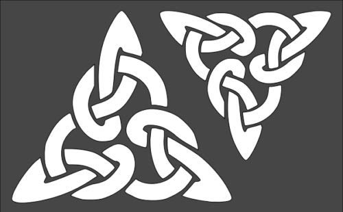 Stencil Celtic Triangle, Plastic Reusable, 5 x 8 inch reusable Mylar wall painting stencil