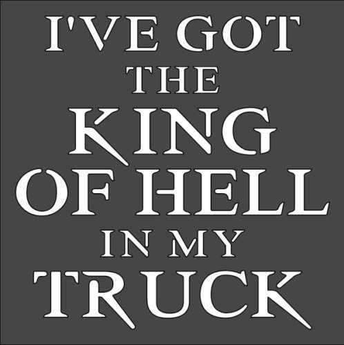 Stencil Hell Sign, Plastic Reusable, 5.5 x 5.5 inch reusable Mylar wall painting stencil