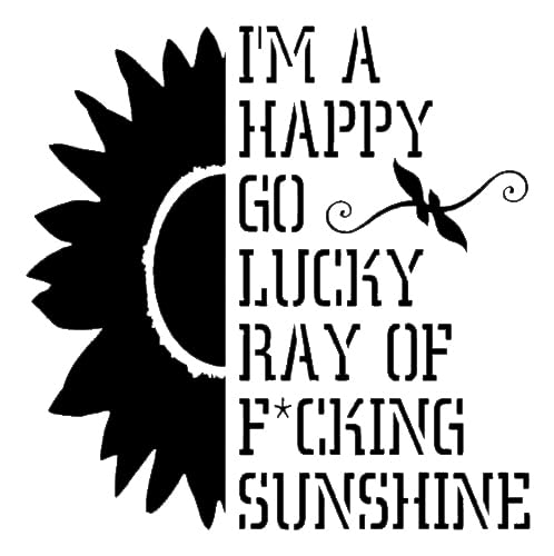 Sun Pattern Plastic Reusable Stencil for Painting, 5.5x5.5 Inches stencil photo 2