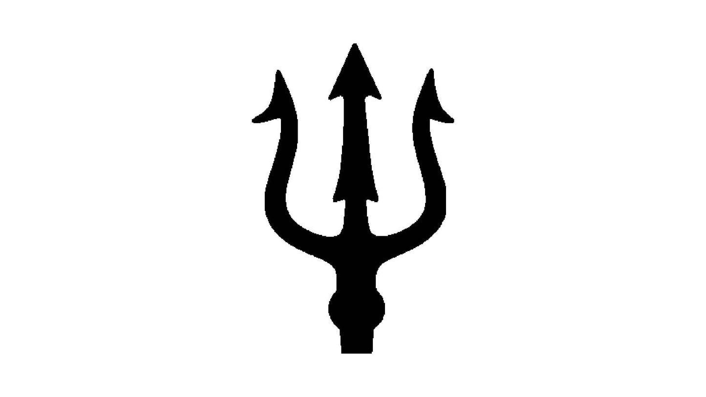 Poseidon Neptune Trident Stencil, Mini Reusable Plastic Template, 2x3 Inch, Durable for reusable Mylar wall painting stencil